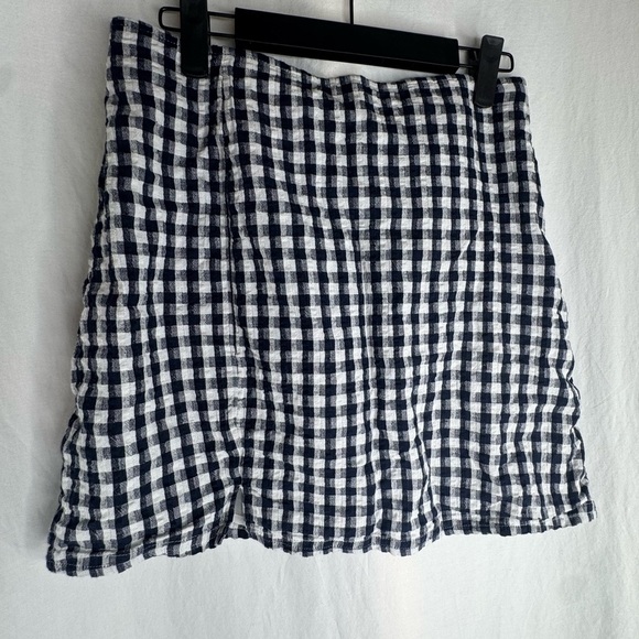 American Eagle Outfitters Blue and White Smocked Skater Skirt Size Small - Picture 2 of 5